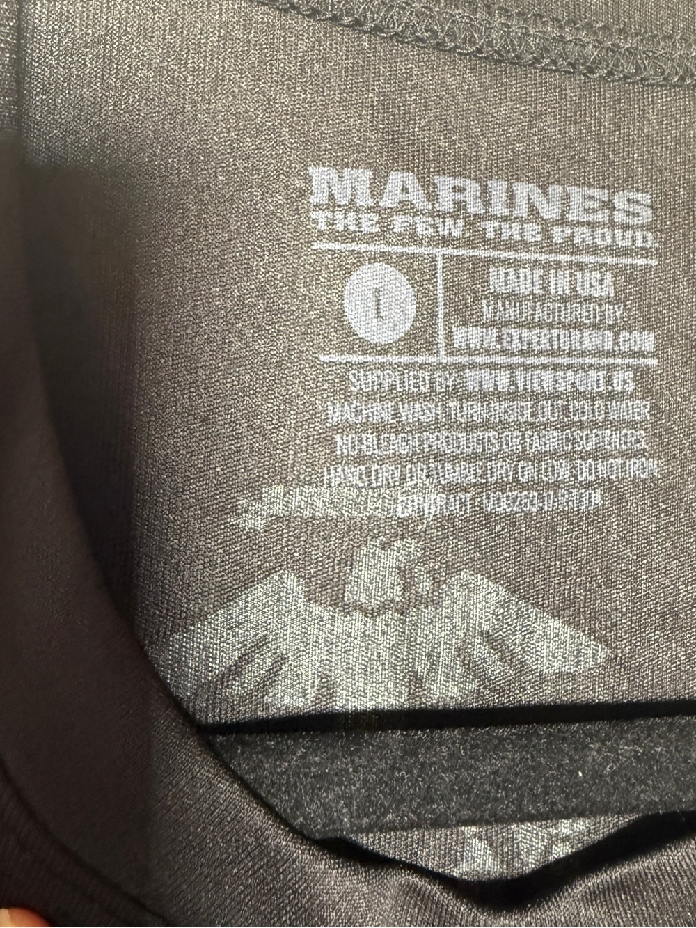 US Marines Black Logo Tee Pain is Weakness Leaving the Body Mens Large Dri Fit - Picture 4 of 6